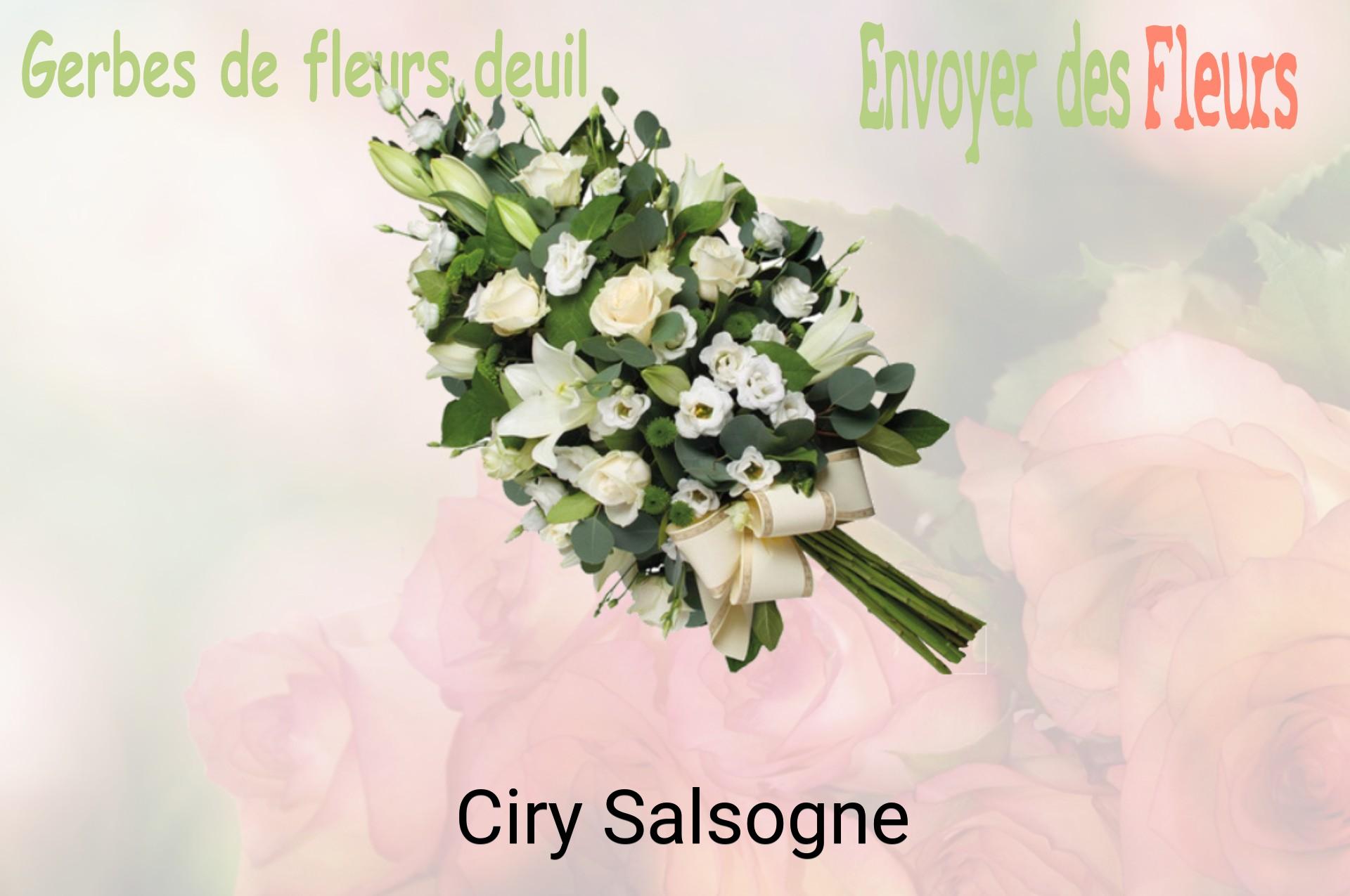 Gerbe de fleurs de deuil livrée à Ciry-Salsogne